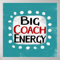 Gran entrenador Poster de energía arte en pared
