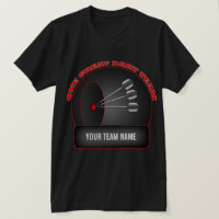 Gran equipo de la Liga Dart Mens camiseta negra