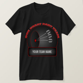 Gran equipo de la Liga Dart Mens camiseta negra