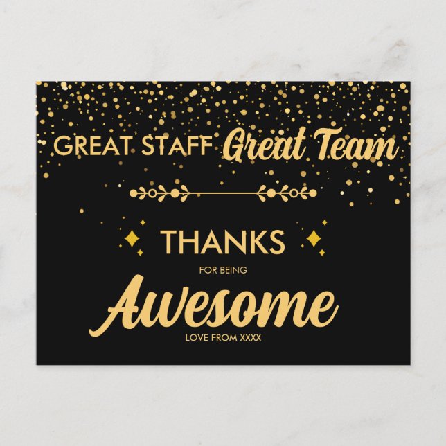 Gran Equipo Gran Personal Tarjeta de Agradecimient (Anverso)