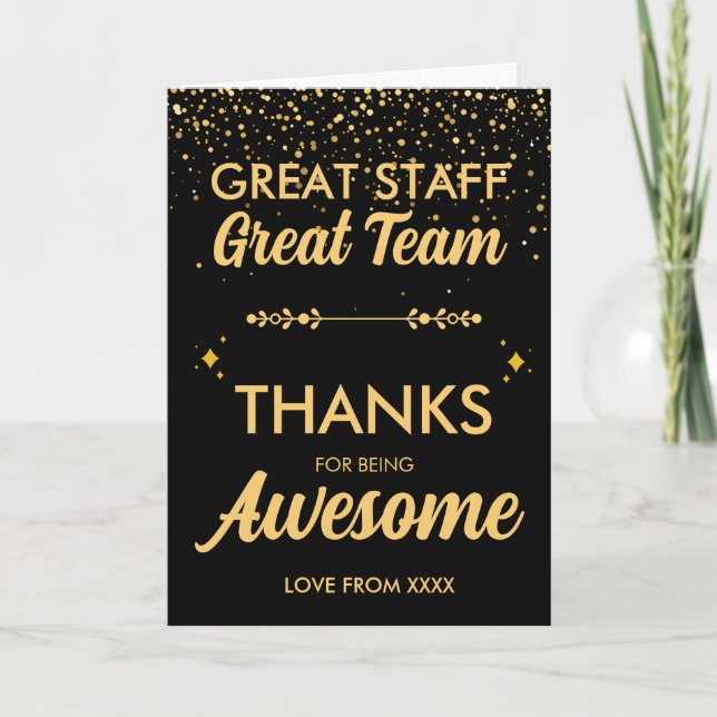 Gran Equipo Gran Personal Tarjeta de Agradecimient (Anverso)