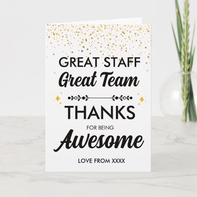 Gran Equipo Gran Personal Tarjeta de Agradecimient (Anverso)