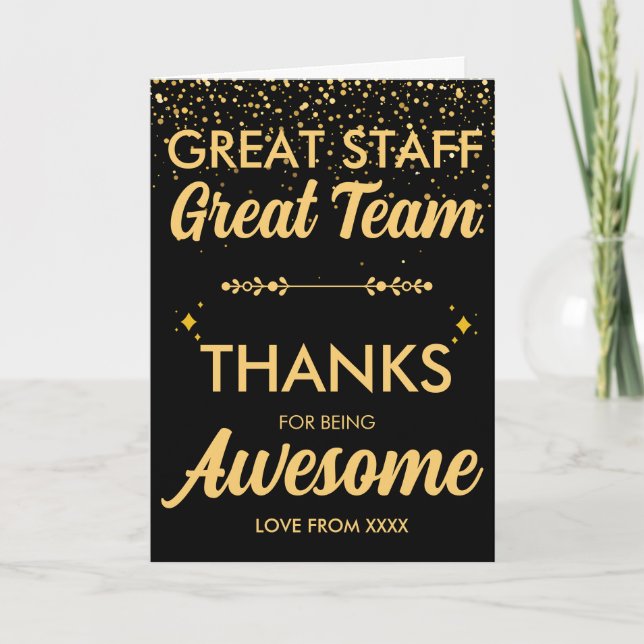Gran Equipo Gran Personal Tarjeta de Agradecimient (Anverso)