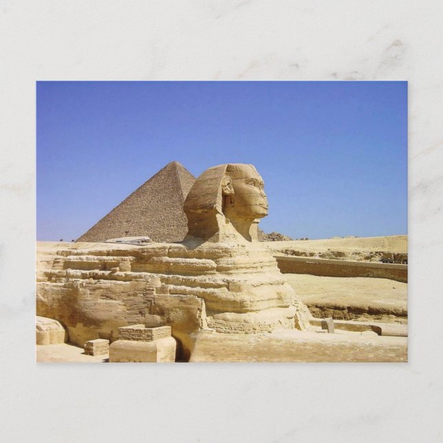Gran Esfinge de la postal de Giza (Anverso)