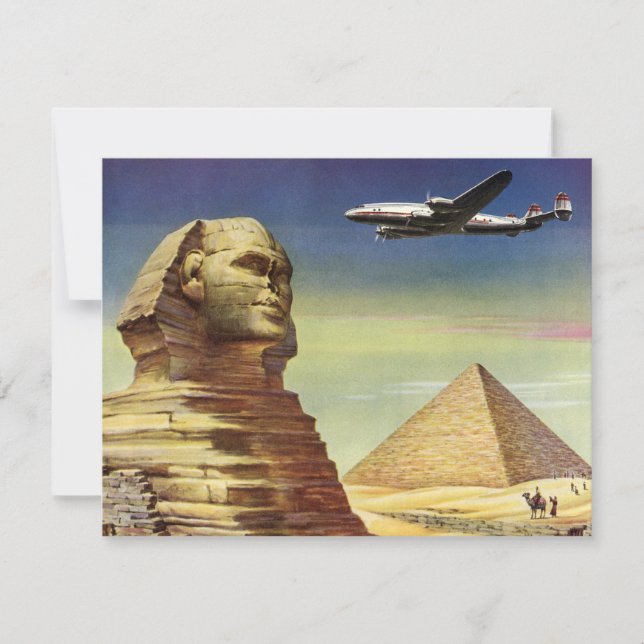 Gran Esfinge Vintage de Giza, Pirámides de Egipto (Anverso)