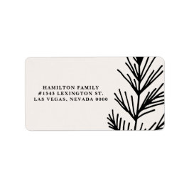 Gran etiqueta de cerezos y hojas