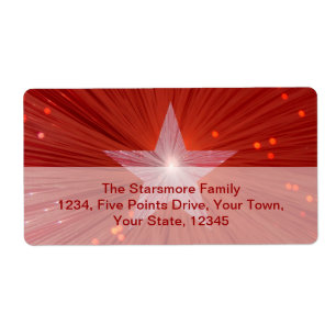 Gran etiqueta de envío de Red Star