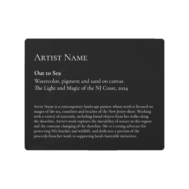 Gran exposición Metalizado de arte en la galería d (Anverso)