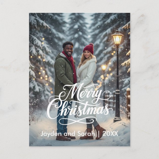 Gran Feliz Navidad Parejas Frente de Fotografía (Anverso)