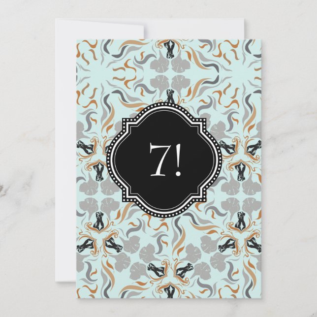 Gran fiesta del perro de oro negro Invitación (Anverso)