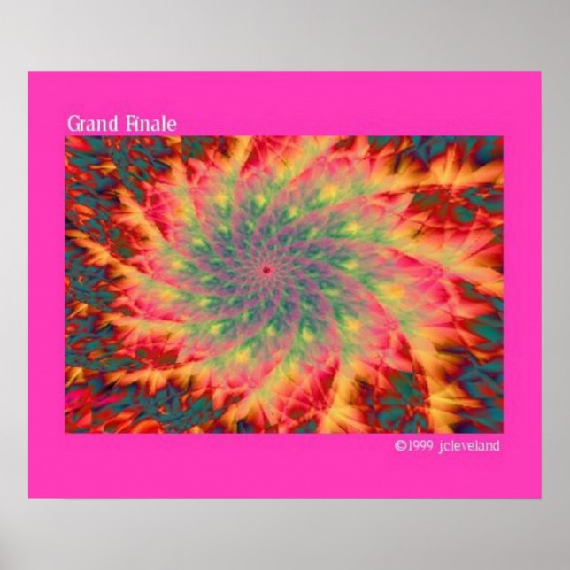 Gran final de fuegos artificiales Poster de arte f (Frente)