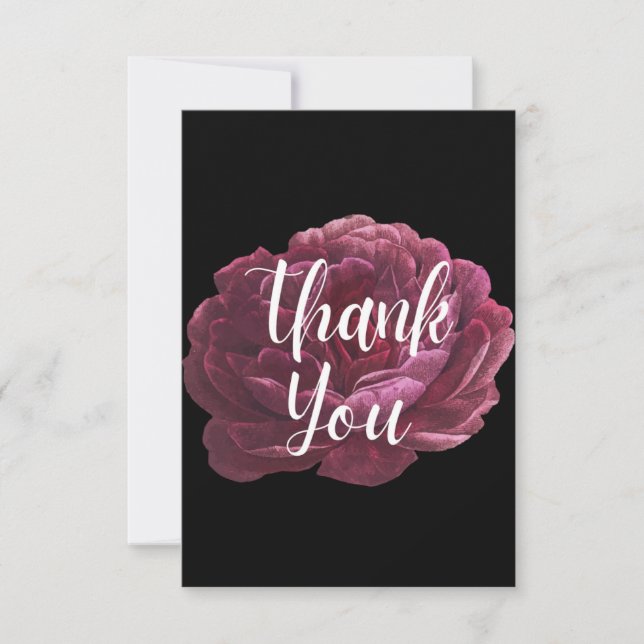 Gran flor Gracias tarjeta de bienvenida (Anverso)