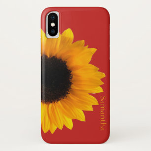 Gran Funda de iphone X de girasol amarillo