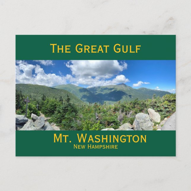 Gran Golfo Mt. Washington New Hampshire Postal (Anverso)