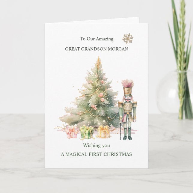Gran Gran Tarjeta de Saludo de los Navidades Nutcr (Anverso)