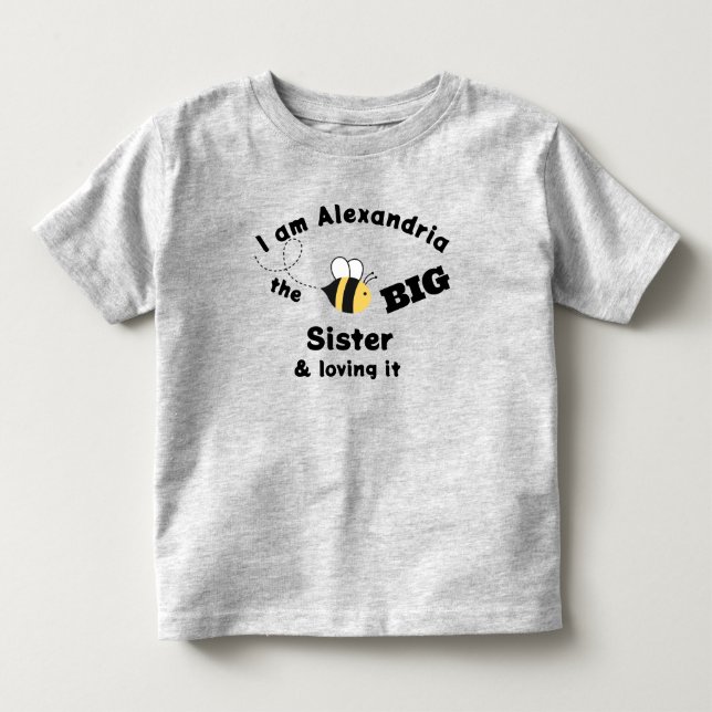 Gran Hermana Bumble Bee y amar la camiseta gris (Anverso)