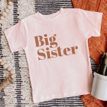 Gran Hermana | Familia de hermanos hermanos que co<br><div class="desc">Prendas impresas personalizados personalizadas con el gráfico "Big Sister" en un estilo moderno de diseño. Perfecto para una foto de invitación de embarazo o un regalo para hermanos mayores cuando llega el recién nacido! Utilice las herramientas de diseño para editar los colores o añadir su propio texto y fotos para...</div>