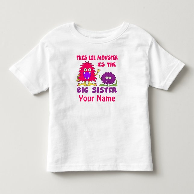 Gran Hermana Monstruo Camisa Personalizada (Anverso)