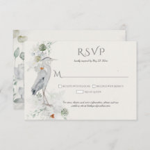 Gran Heron Azul Ethereal Floral RSVP