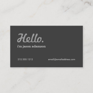 GRAN HOLA INTRODUCCIÓN Nº 3 Tarjeta de visita