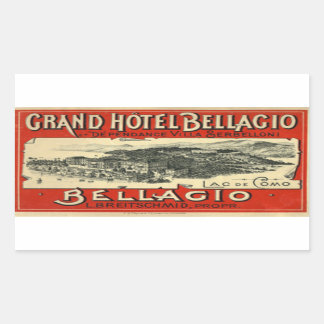 Gran Hotel Bellagio Pegatina rectangular