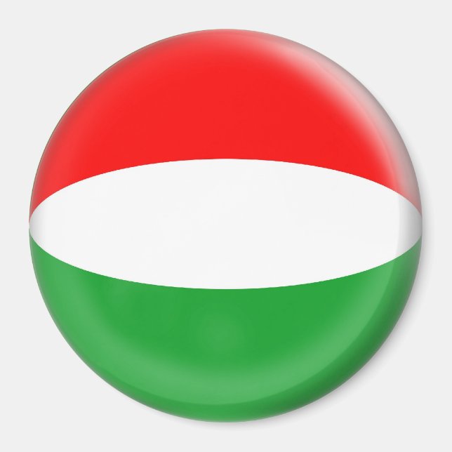 Gran imán de 3 pulgadas - Bandera húngara (Frente)