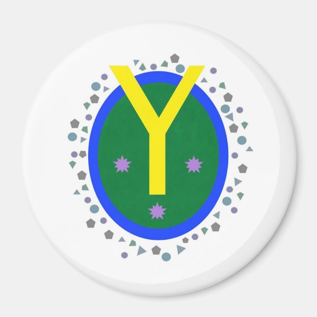 Gran imán de círculo de 3 pulgadas (Frente)