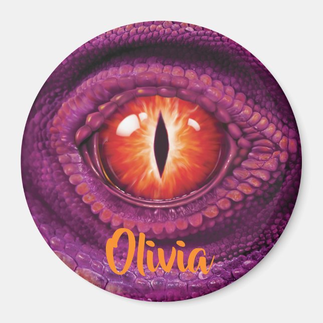 Gran imán de ojos de dragón redondo (Frente)