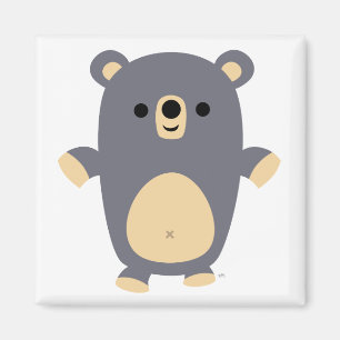 Gran imán de oso Personalizado azul