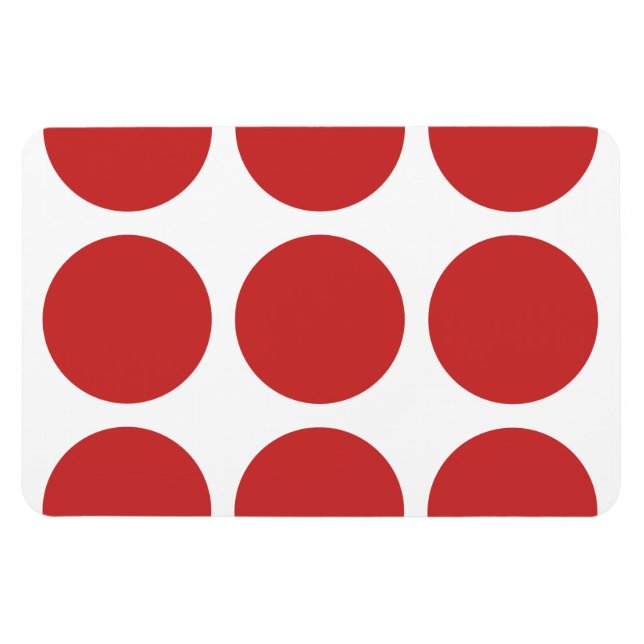 Gran imán de puntos de polka premium (Horizontal)