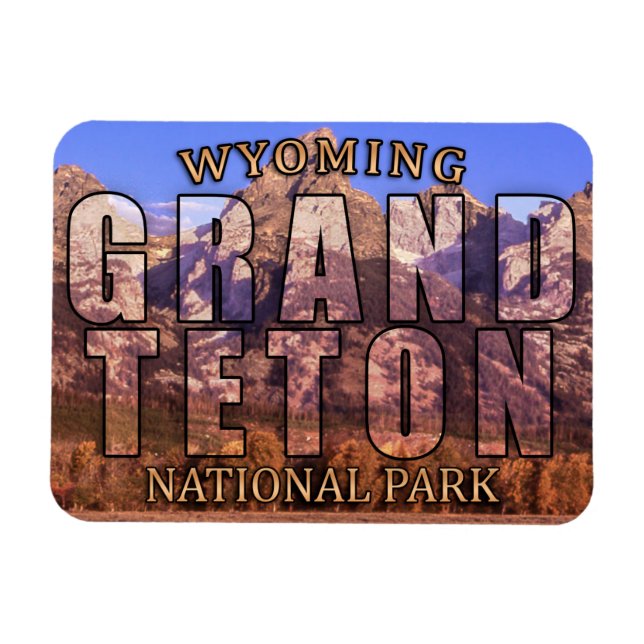 Gran imán del parque nacional del Tetón de Wyoming (Horizontal)
