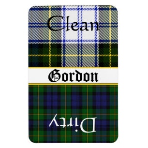 Gran imán para lavavajillas Gordon Tartan Plaid