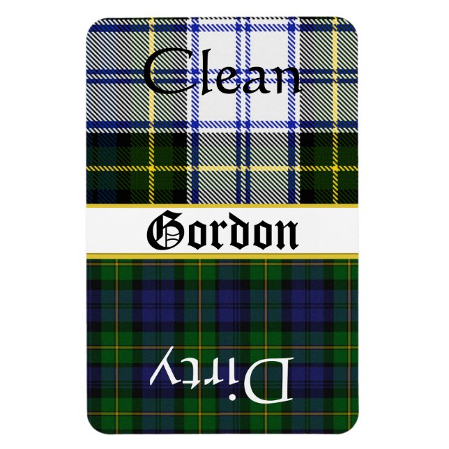 Gran imán para lavavajillas Gordon Tartan Plaid (Vertical)