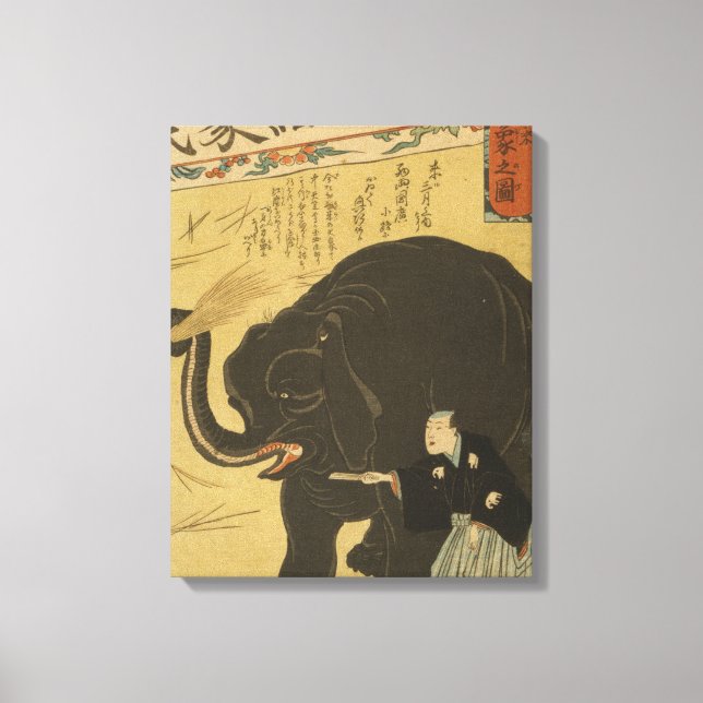 Gran Importación de Elefante Japonés de Arte Vinta (Anverso)