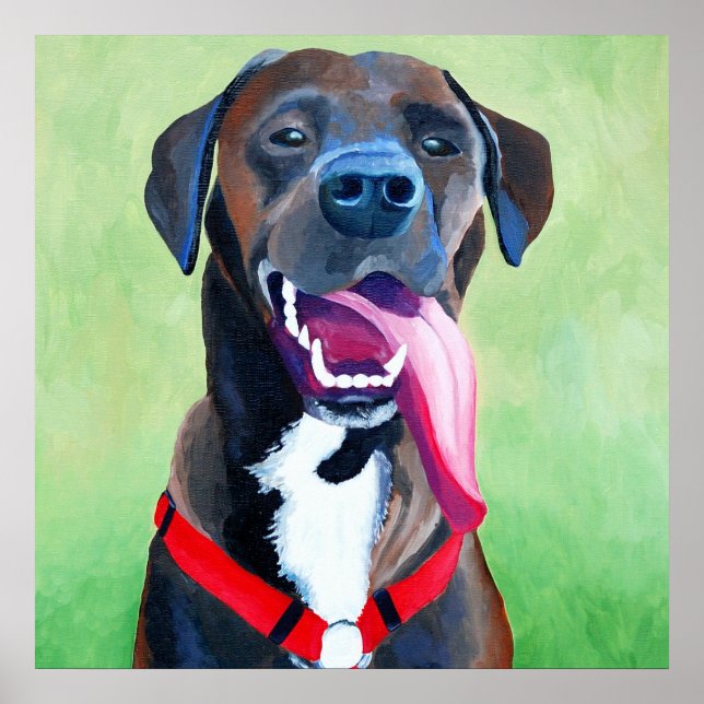 Gran impresión de arte de perro de Sydney (Frente)