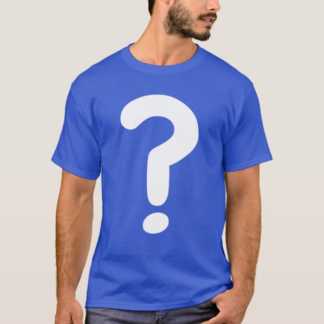Gran interrogante Adivina quién es la camiseta dis (Anverso)