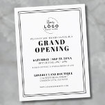 Gran invitación a la apertura de un logotipo senci<br><div class="desc">Una invitación elegante y minimalista diseñada para una gran apertura comercial, lanzamiento de productos o evento de marca. El diseño presenta un fondo blanco limpio con una tipografía serif clásica negra, combinando estilos de fuente simples y ondulados para un aspecto profesional y atemporal. Un sencillo marco de doble línea añade...</div>