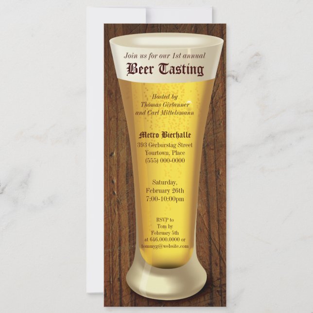 Gran Invitación a la Fiesta de Cata de Cervezas (Anverso)