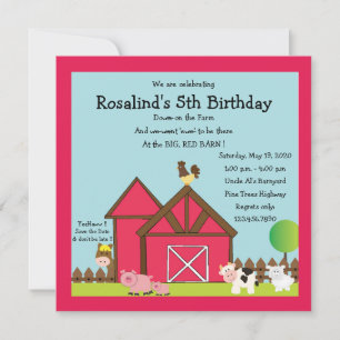 Gran Invitación a la fiesta de cumpleaños del Barn