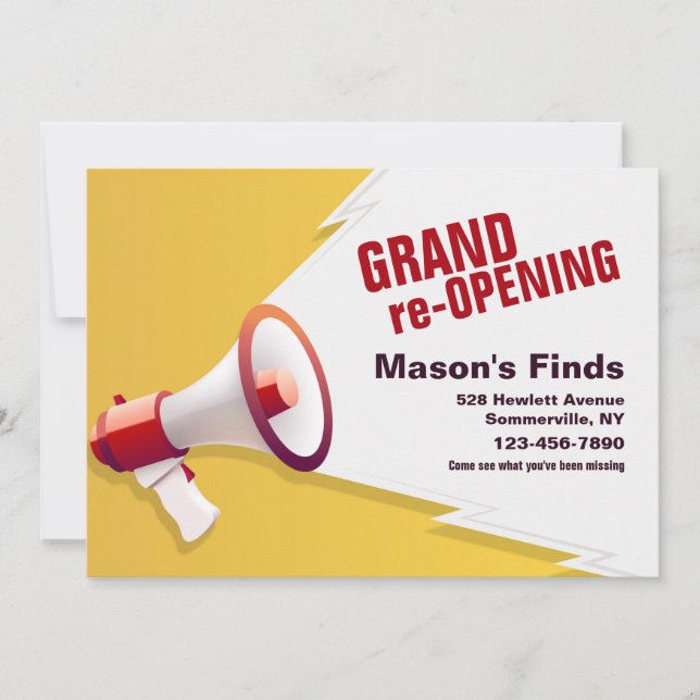 Gran Invitación de apertura (Anverso)