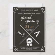 Gran invitación de apertura de Barber Shop