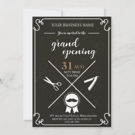 Gran invitación de apertura de Barber Shop
