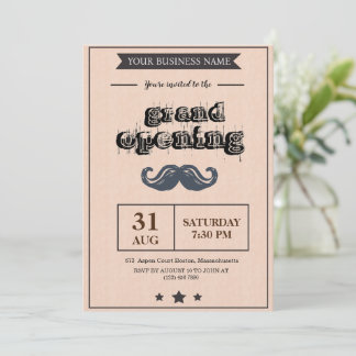 Gran invitación de apertura de Barber Shop