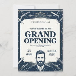 Gran invitación de apertura de Barber Shop