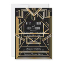 Gran invitación de Boda Inspirada en Gatsby