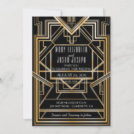 Gran invitación de Boda Inspirada en Gatsby