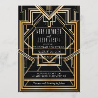 Gran invitación de Boda Inspirada en Gatsby