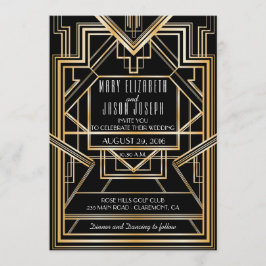 Gran invitación de Boda Inspirada en Gatsby