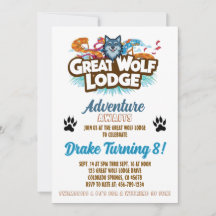 Gran Invitación de Cumpleaños en Great Wolf Lodge