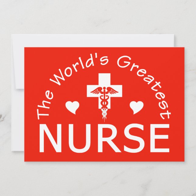 Gran invitación de enfermera, personalizar (Anverso)